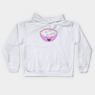 I Heart Cereal Pink Kids Hoodie